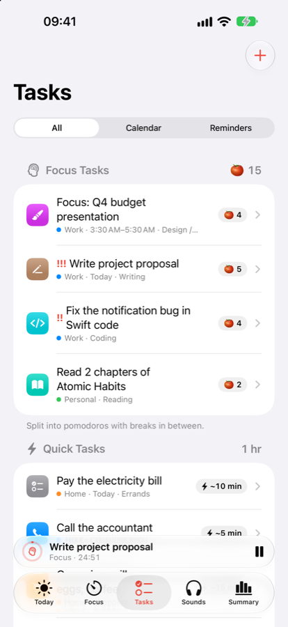 Tasks, interpreted