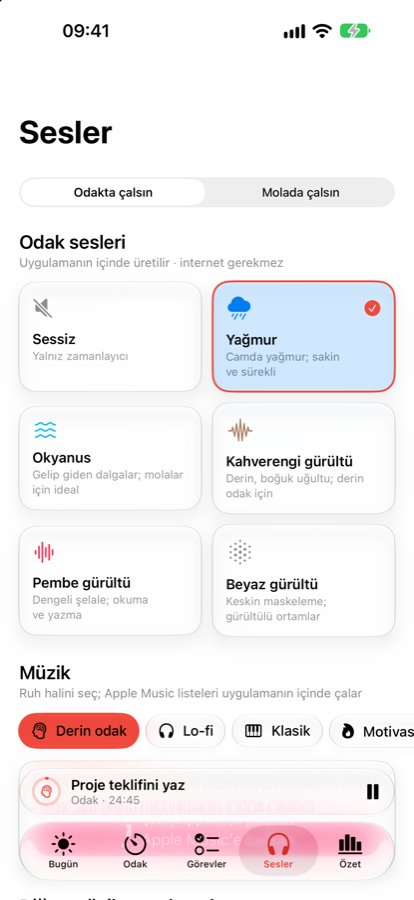 Odak sesleri